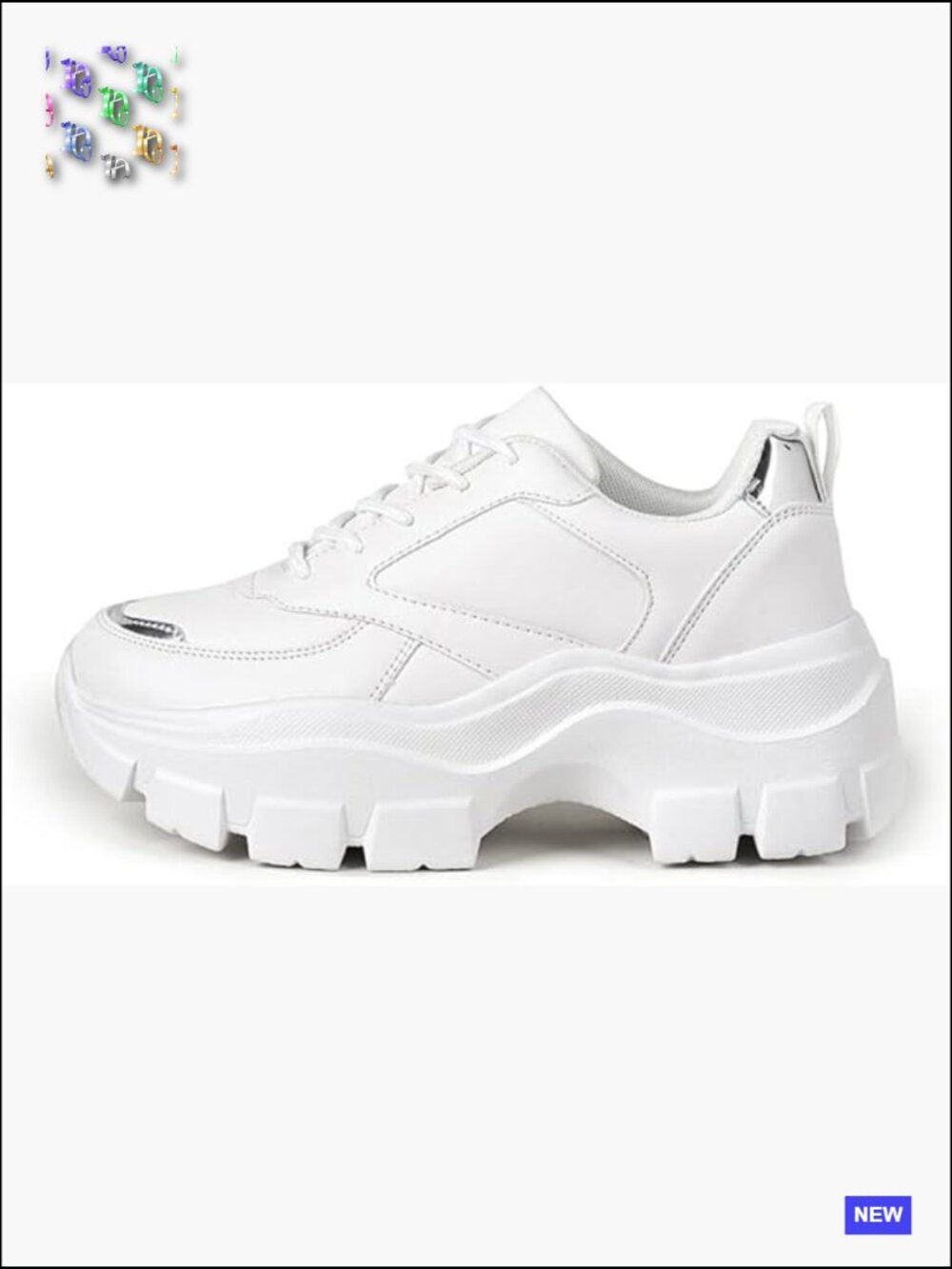 Chunky Platform Sneakers Lace-Up Casual Fashion Walking Sport Rave Shoes